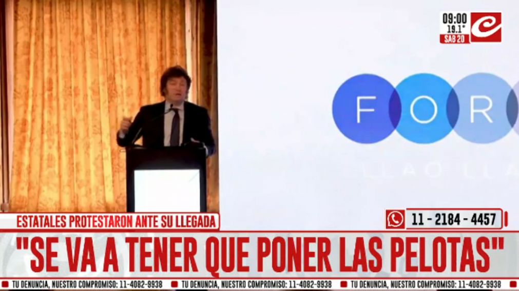Milei recargado: "Se van a tener que poner las pelotas e invertir"