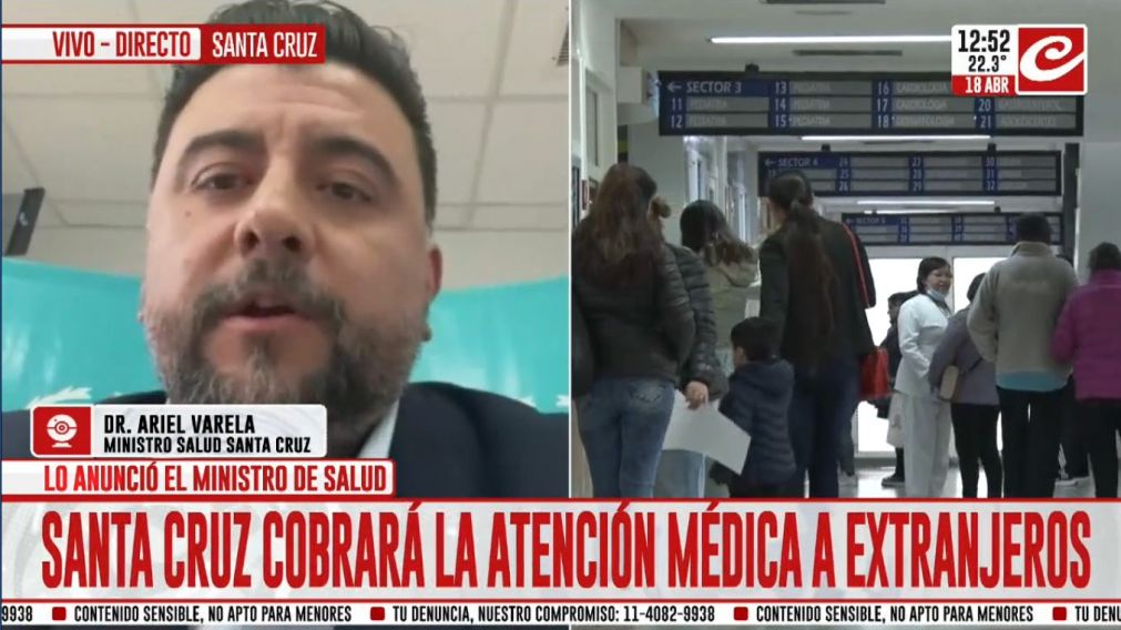 El ministro de Salud santacruce�o, Ariel Varela (Cr�nica HD).