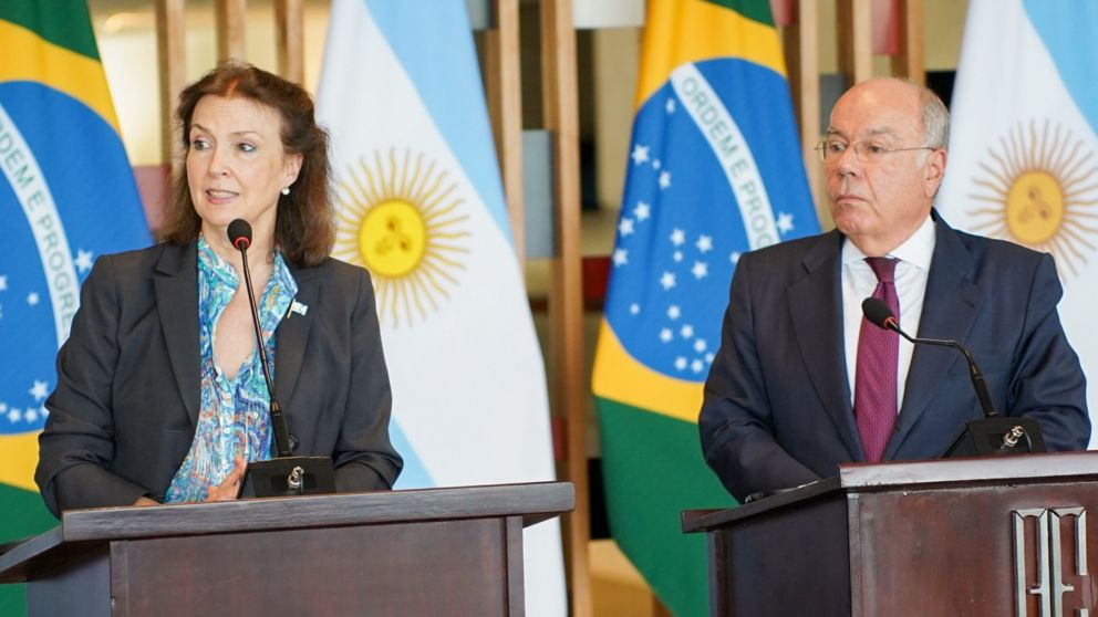 Diana Mondino en Brasil.