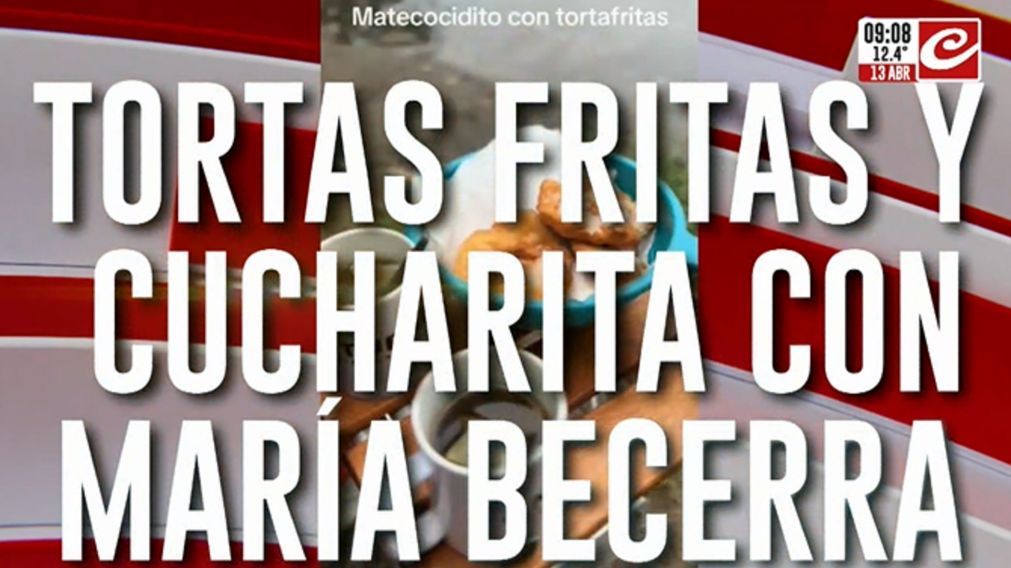 Lluvia, torta fritas y cucharita con María Becerra