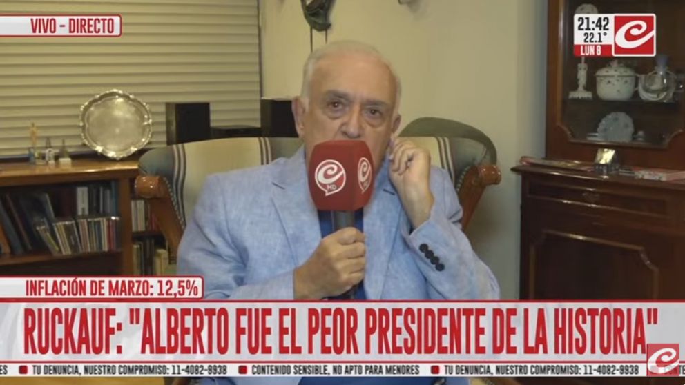 Ruckauf dialog� de forma exclusiva con Cr�nica.