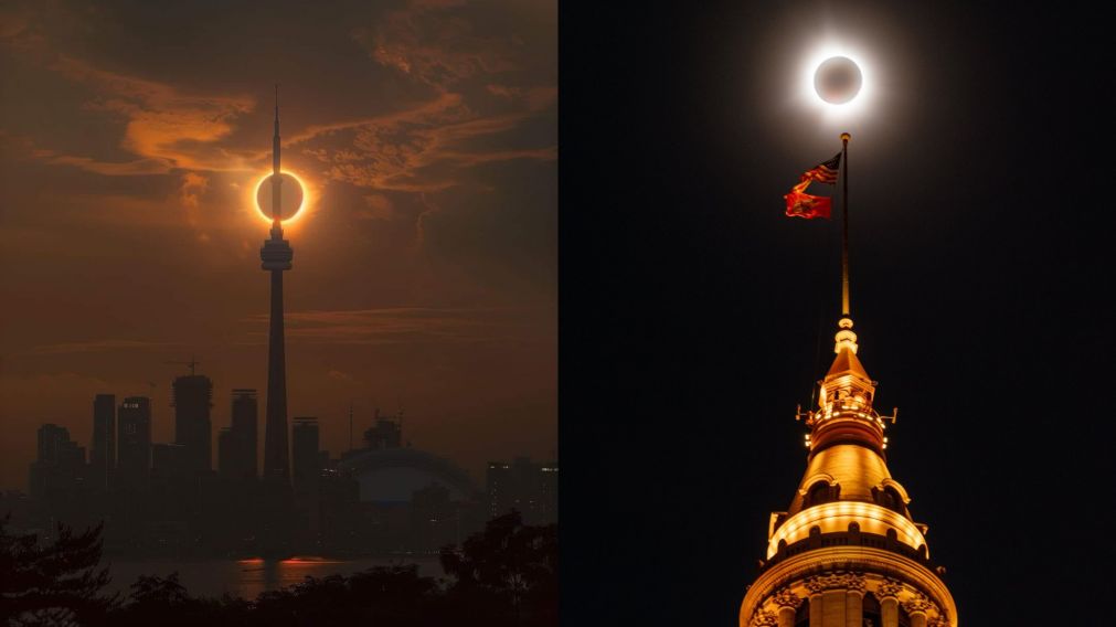 El impactante eclipse solar total.