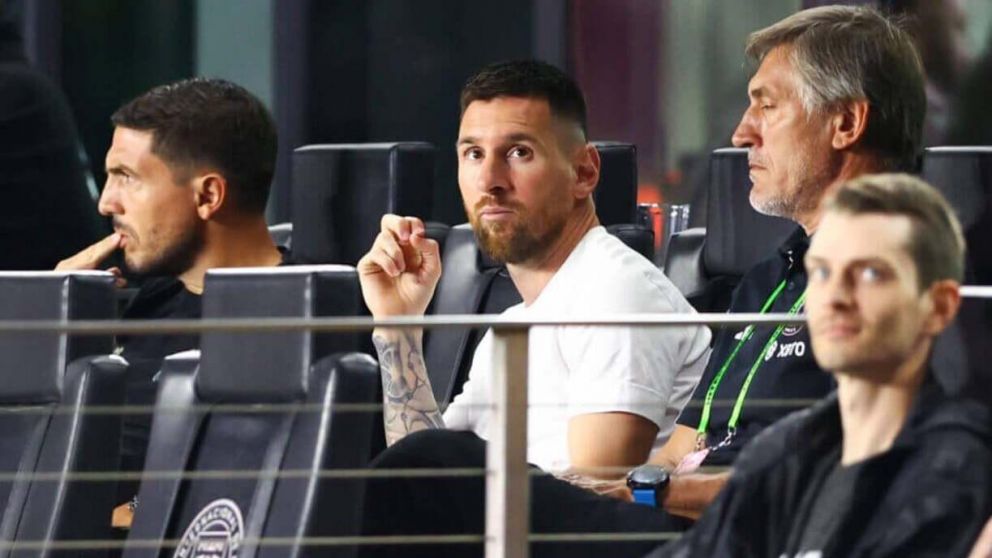 Lionel Messi vivió una noche para el olvido ante Monterrey (Twitter).