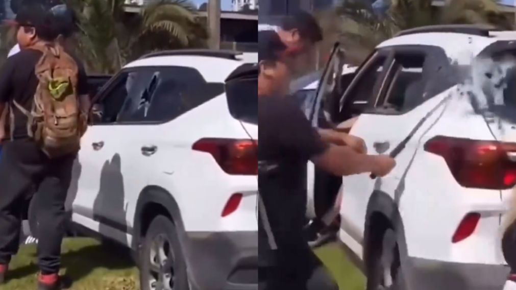 La secuencia fue reproducida en las redes sociales.