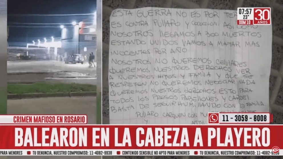 Crimen y amenaza contra el mandatario de Santa Fe.
