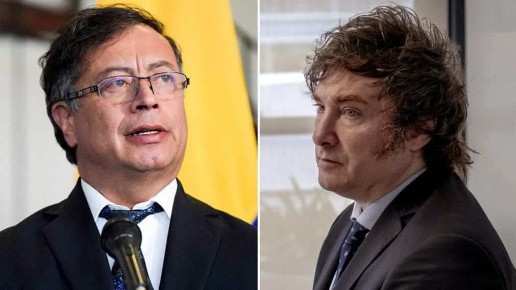 Gustavo Petro cruz� a Javier Milei.