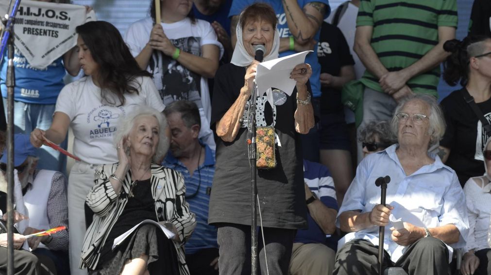 Taty Almeida en el D�a de la Memoria, la Verdad y la Justicia: "Le pedimos al pueblo que resista al Gobierno". (Cr�nica/P�rez Re)