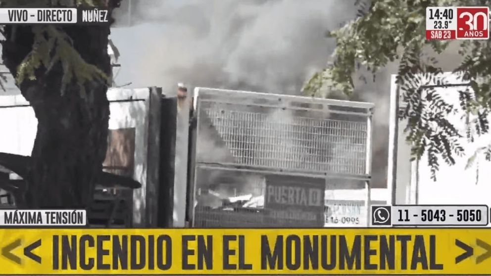 Incendió en el estadio Monumental de River en la previa del show de María Becerra.