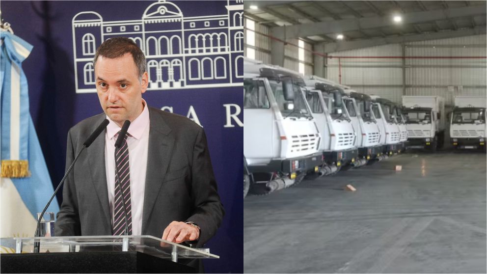 Manuel Adorni mencion� la llegada de 30 camiones desde China.
