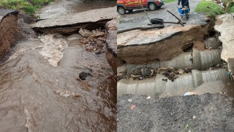 El barrio quedó totalmente aislado como consecuencia de la ruptura de un puente.