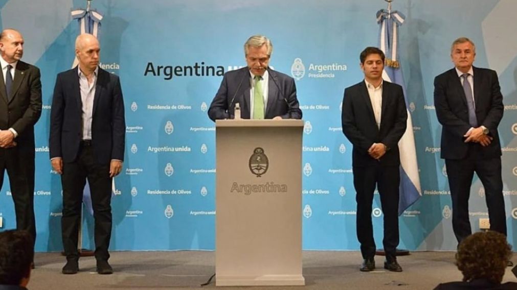 Alberto Fernández, cuando dictó el aislamiento social, preventivo y obligatorio.