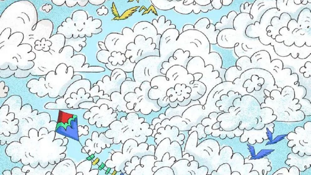 Encontrá a la oveja oculta entre las nubes en este nuevo reto visual.