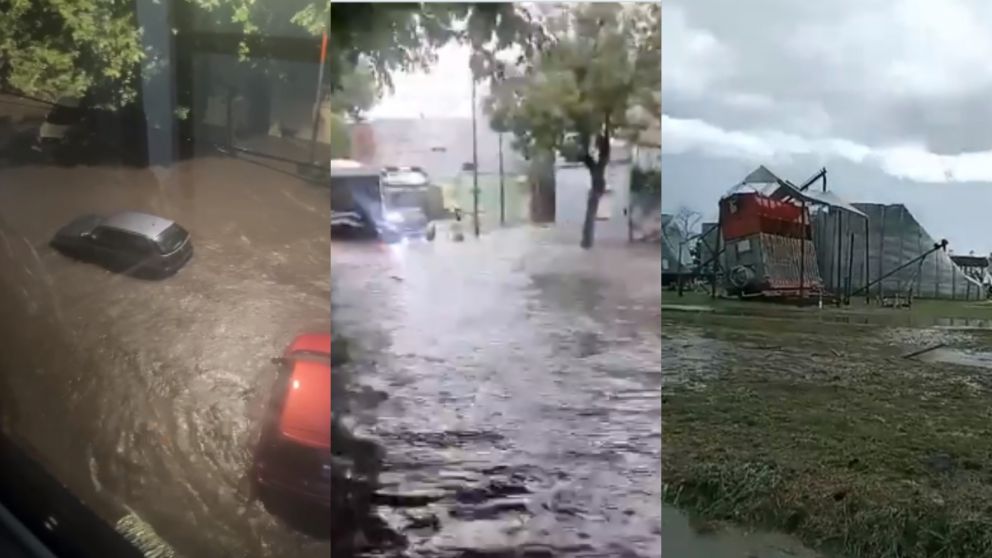 Las impactantes imágenes del temporal que arrasó en el AMBA.
