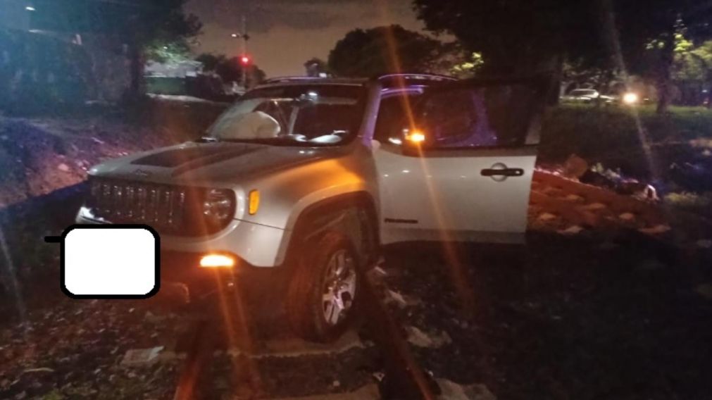 Este es el jeep robado que fue recuperado por las autoridades.
