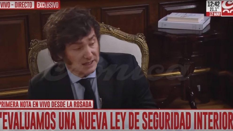 Milei adelantó que enviarán una nueva Ley de Seguridad Interior al Congreso.