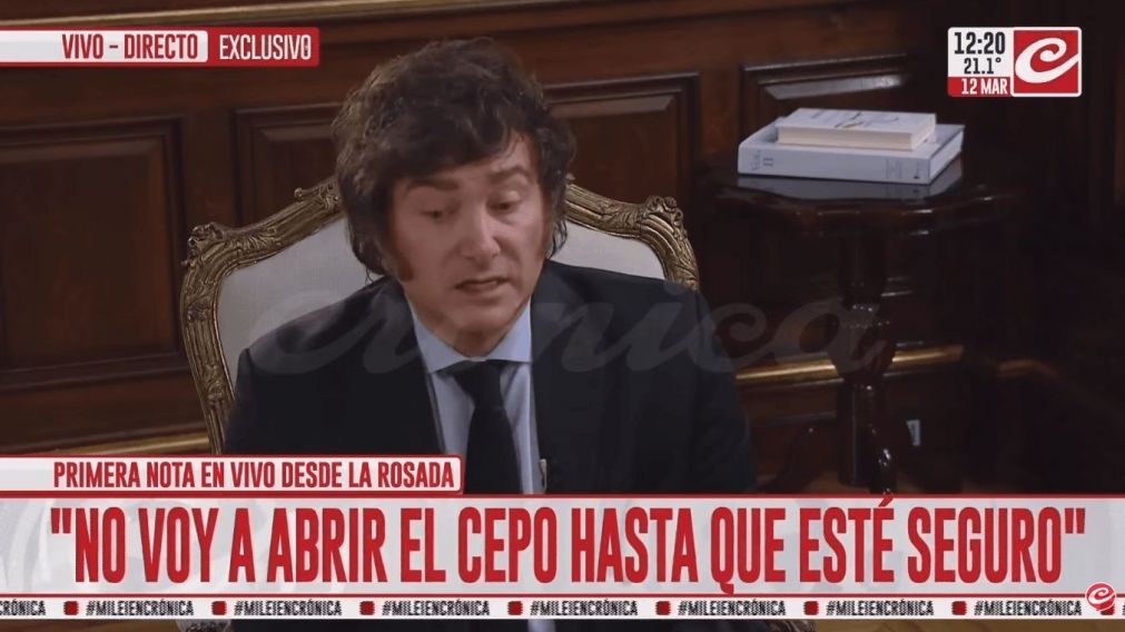 Javier Milei afirm� en Cr�nica que la inflaci�n de febrero estar� debajo del 15%: "Es�un�numerazo"