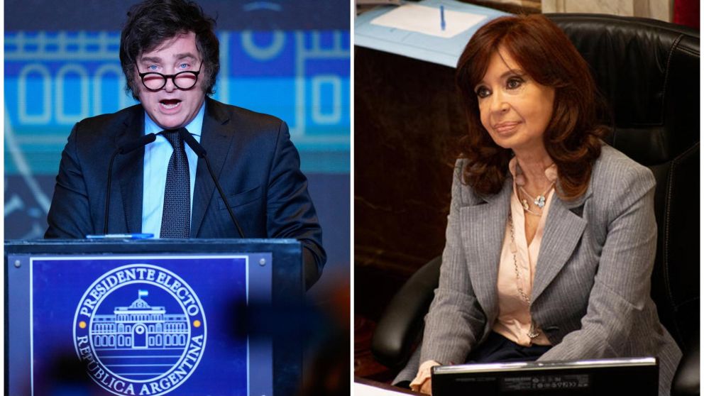 Cristina Kirchner cruzó a Javier Milei.