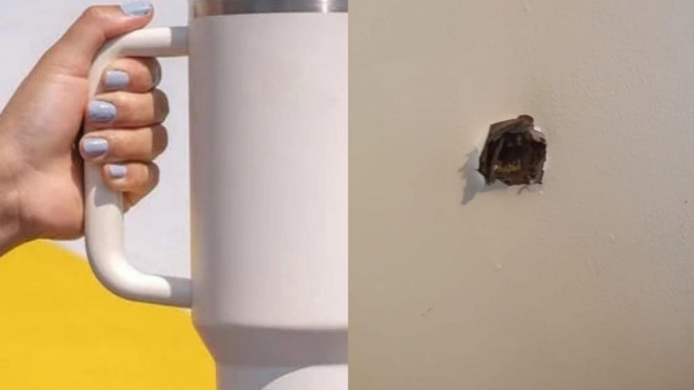 La joven contó en TikTok cómo su termo hizo para salvarla de una bala perdida y dejó a todos sorprendidos (Imagen ilustrativa - TikTok).