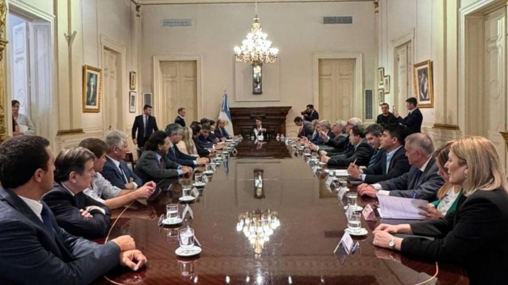 La reunión entre la Casa Rosada y los gobernadores duró cuatro horas (Twitter).