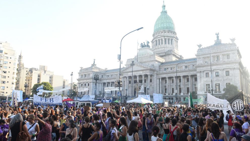 Está prevista que una multitud concentre en el Congreso por el Día Internacional de la Mujer (Jonatan Moreno/Crónica).