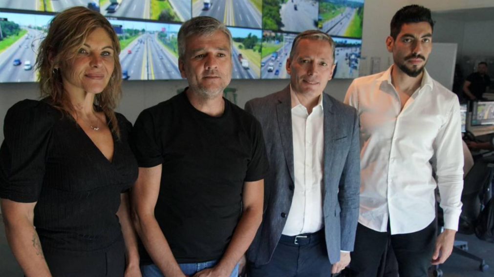 Fernando Gray se reunió con Facundo Moyano y Juan Zabaleta en el Centro de Monitoreo de Aubasa.