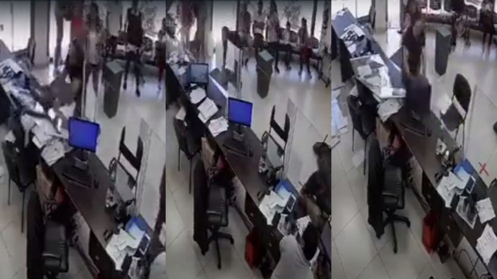 La secuencia qued� registrada en las c�maras de seguridad del lugar.