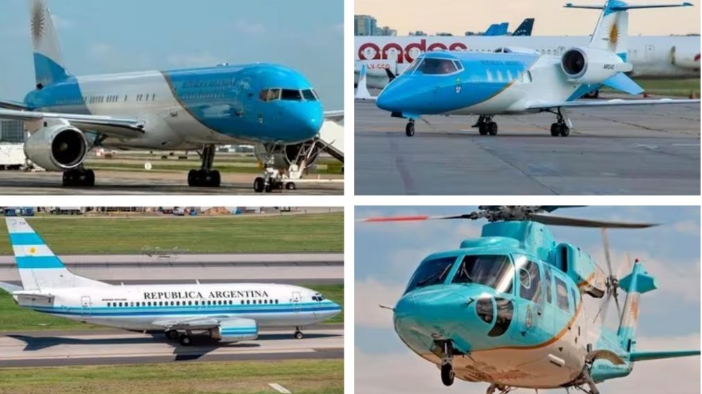 Javier Milei transferirá la flota de aviones presidenciales a las Fuerzas Armadas.