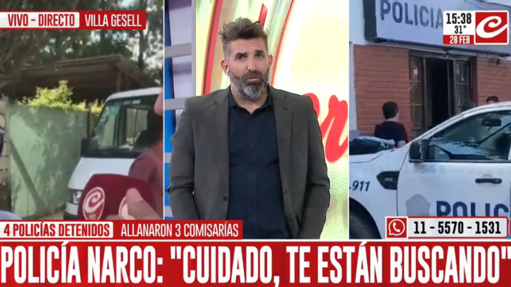 En total, fueron cuatro los polic�as apresados este mi�rcoles a la madrugada.