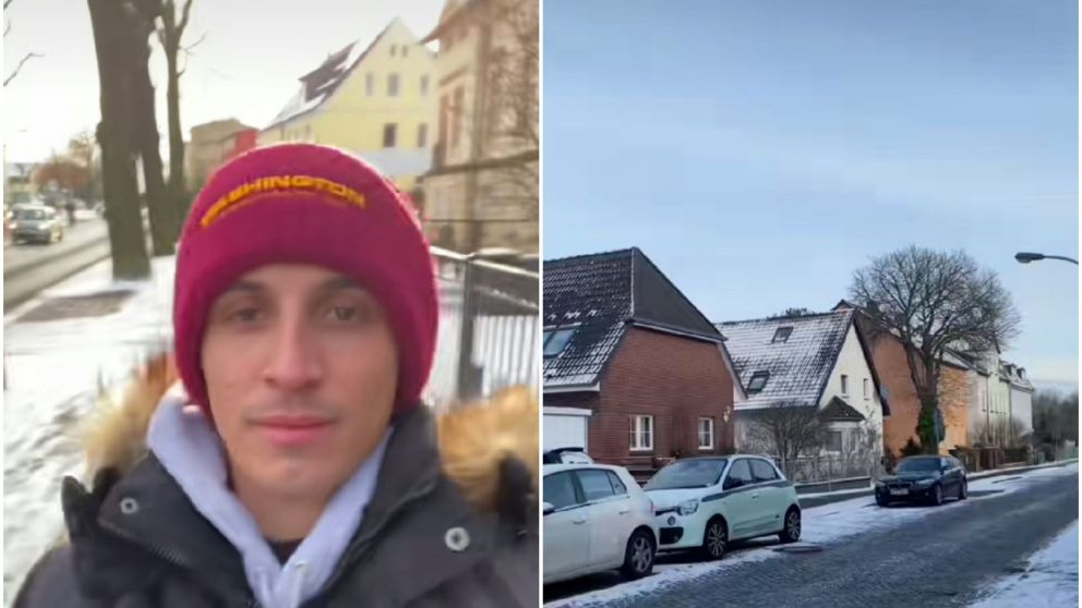 Un argentino recorrió un barrio de clase media de Alemania y mostró sus particularidades (Imagen captura vídeo).