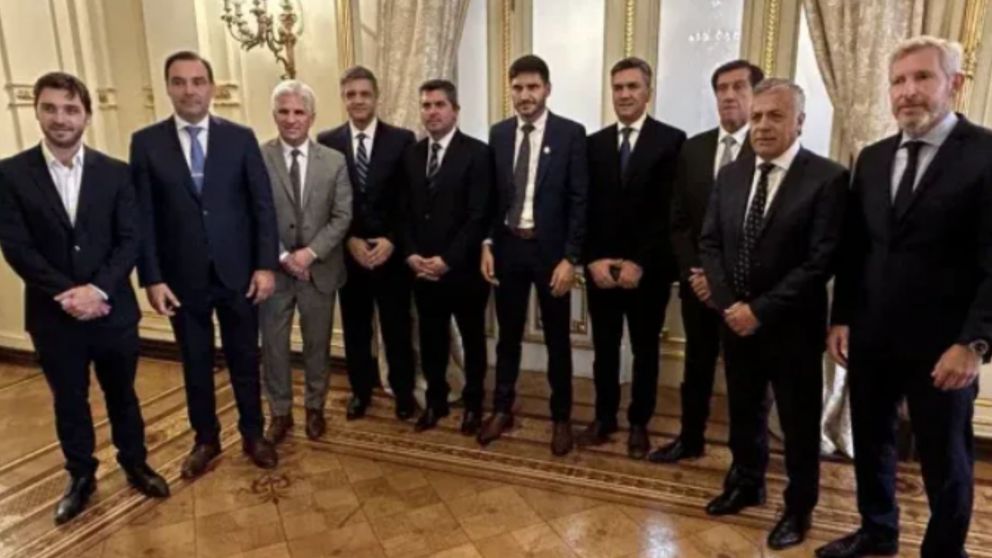 Gobernadores de Juntos por el Cambio manifestaron su apoyo al reclamo de Ignacio Torres a Nación por fondos de coparticipación