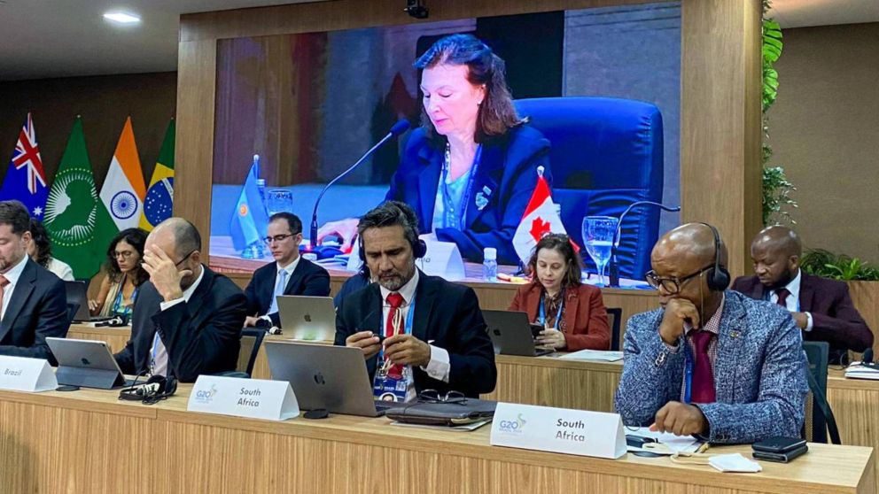 Diana Mondino participó en Río de Janeiro de la primera sesión de Cancilleres del G20 y se reunión con sus pares de Indonesia, Uruguay y Canadá.