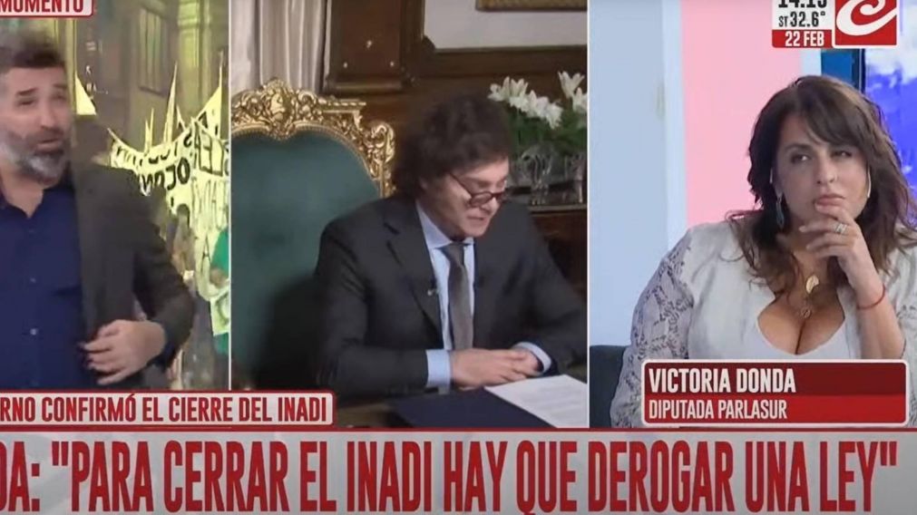 Victoria Donda en Cr�nica HD: "Para cerrar el INADI hay que derogar una Ley".