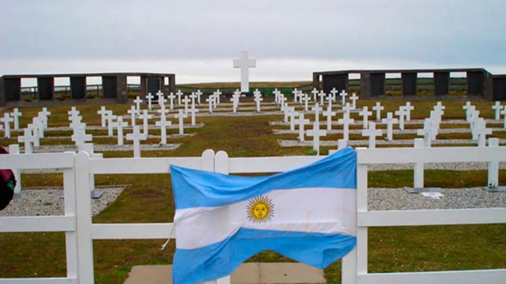El cementerio de Darwin, donde están los caídos de Malvinas (Archivo).