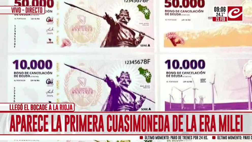 Así es "Chacho", la primera cuasimoneda de la era de Javier Milei (Crónica HD).