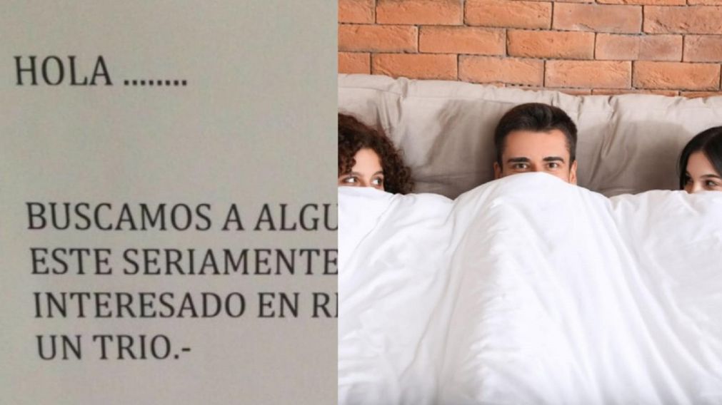 Pegó un cartel buscando personas para un trío, pero un detalle hizo estallar de risa a todos (Twitter - Imagen ilustrativa).