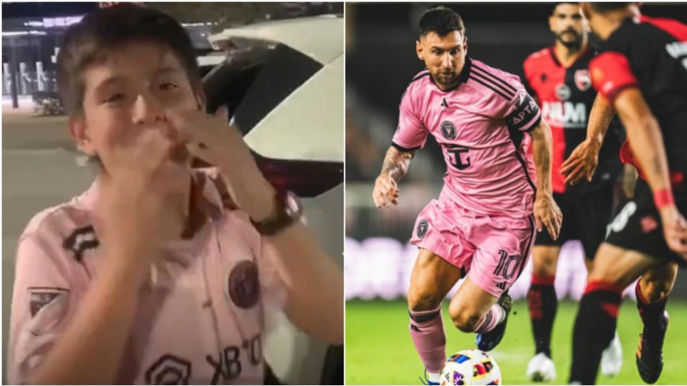 Un nene conoci� a Messi y no pudo contener las l�grimas.