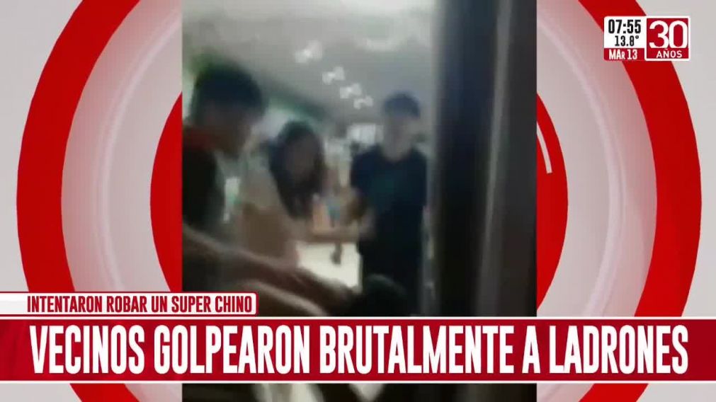 Brutal paliza a un hombre y una mujer que quiero robar mercadería.