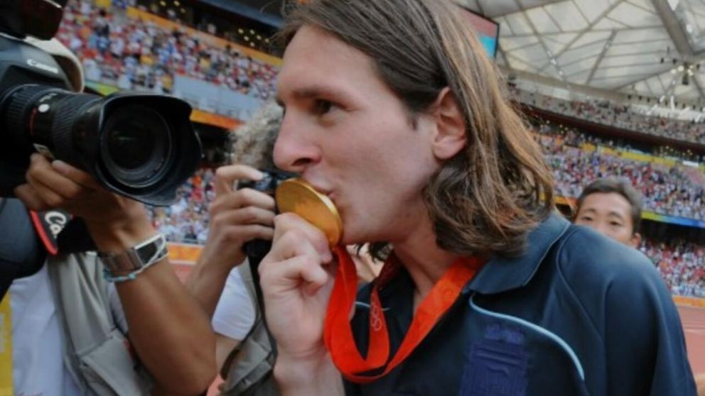 Lionel Messi ganó la medalla de oro en Beijing 2008 (Archivo).