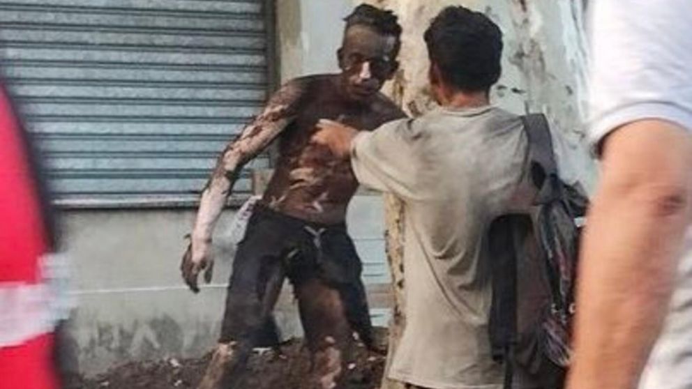 Los vecinos registraron la secuencia.