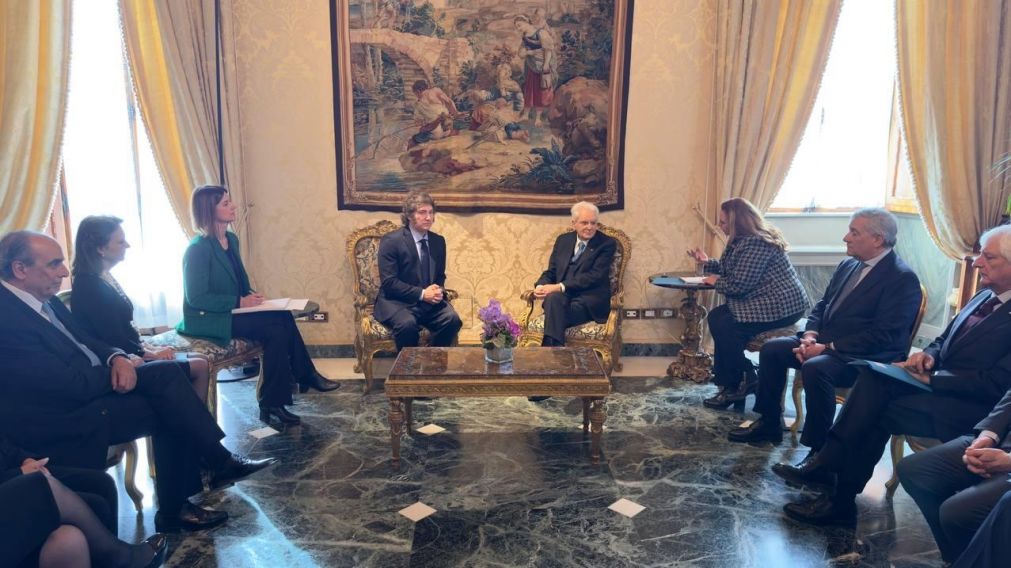 Javier Milei se reunió con el presidente de Italia, Sergio Mattarella.