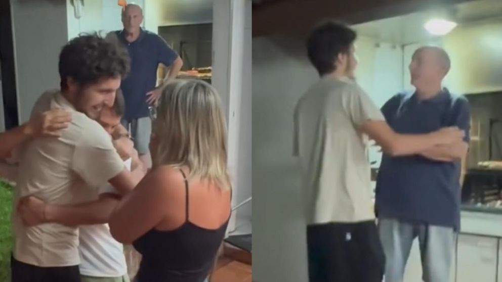 La inolvidable reacción de un abuelo cuando su nieto volvió de viaje.