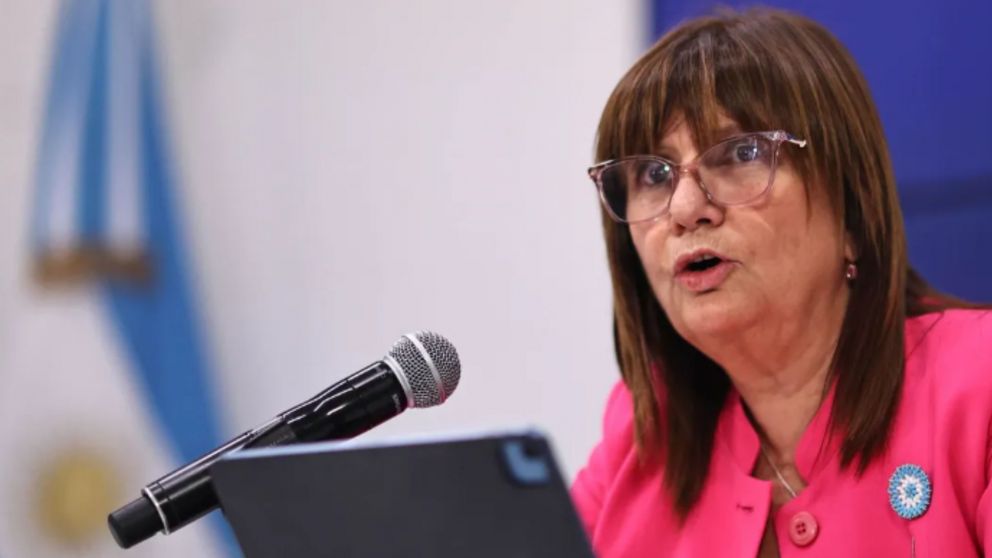 La ministra de Seguridad de la Nación, Patricia Bullrich (Archivo).