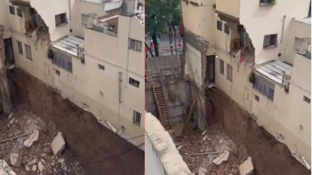 Imágenes exclusivas del derrumbe en Caballito