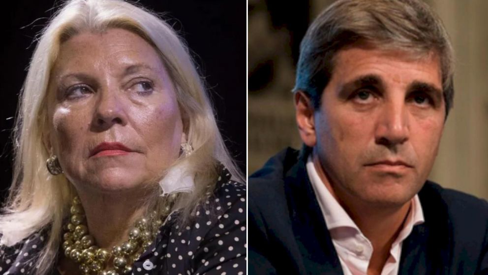 Elisa Carrió criticó al ministro de Economía, Luis Caputo (Archivo).