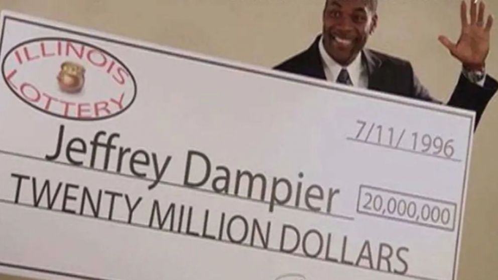 Jeffrey Dampier en el momento que ganó la lotería en Estados Unidos (Archivo).