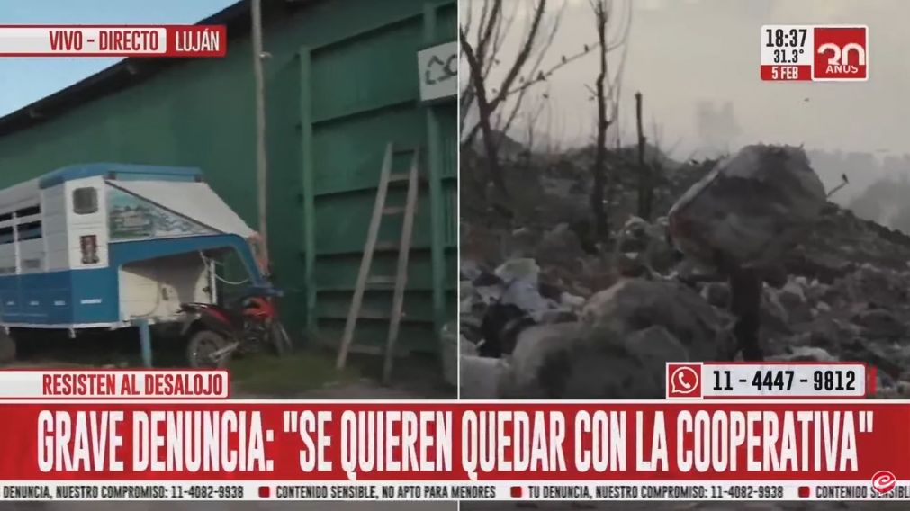 Luján: unas 20 familias resisten el desalojo de un basural en el que viven y trabajan