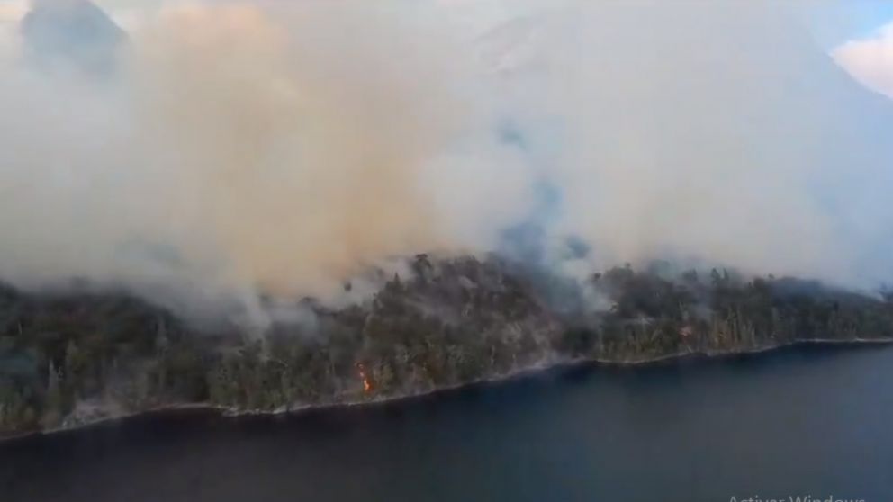 La cortina de humo cubrió a Bariloche.