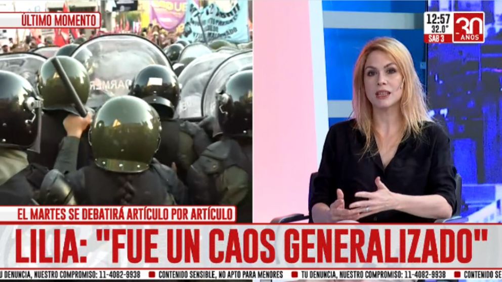 Lilia Lemoine habl� de la represi�n a periodistas y manifestantes