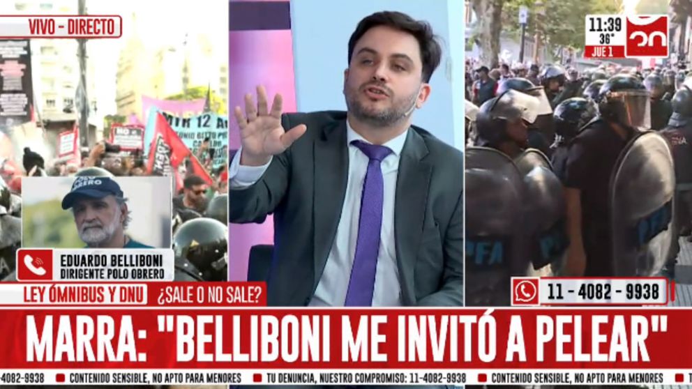 Tenso cruce entre Ramiro Marra y Eduardo Belliboni: "Sos un mamarracho"