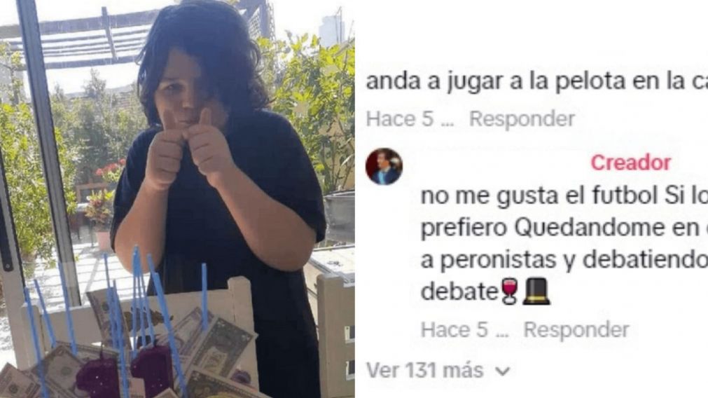 El nene compartió la imagen de su torta de cumpleaños con la cara de Milei y provocó una grieta en TikTok.